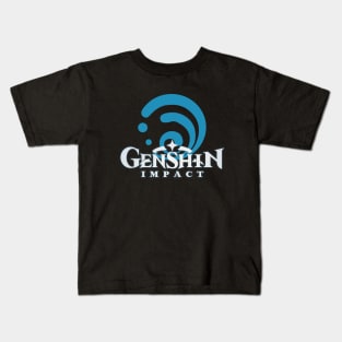 Hydro big emblem genshin impact Kids T-Shirt